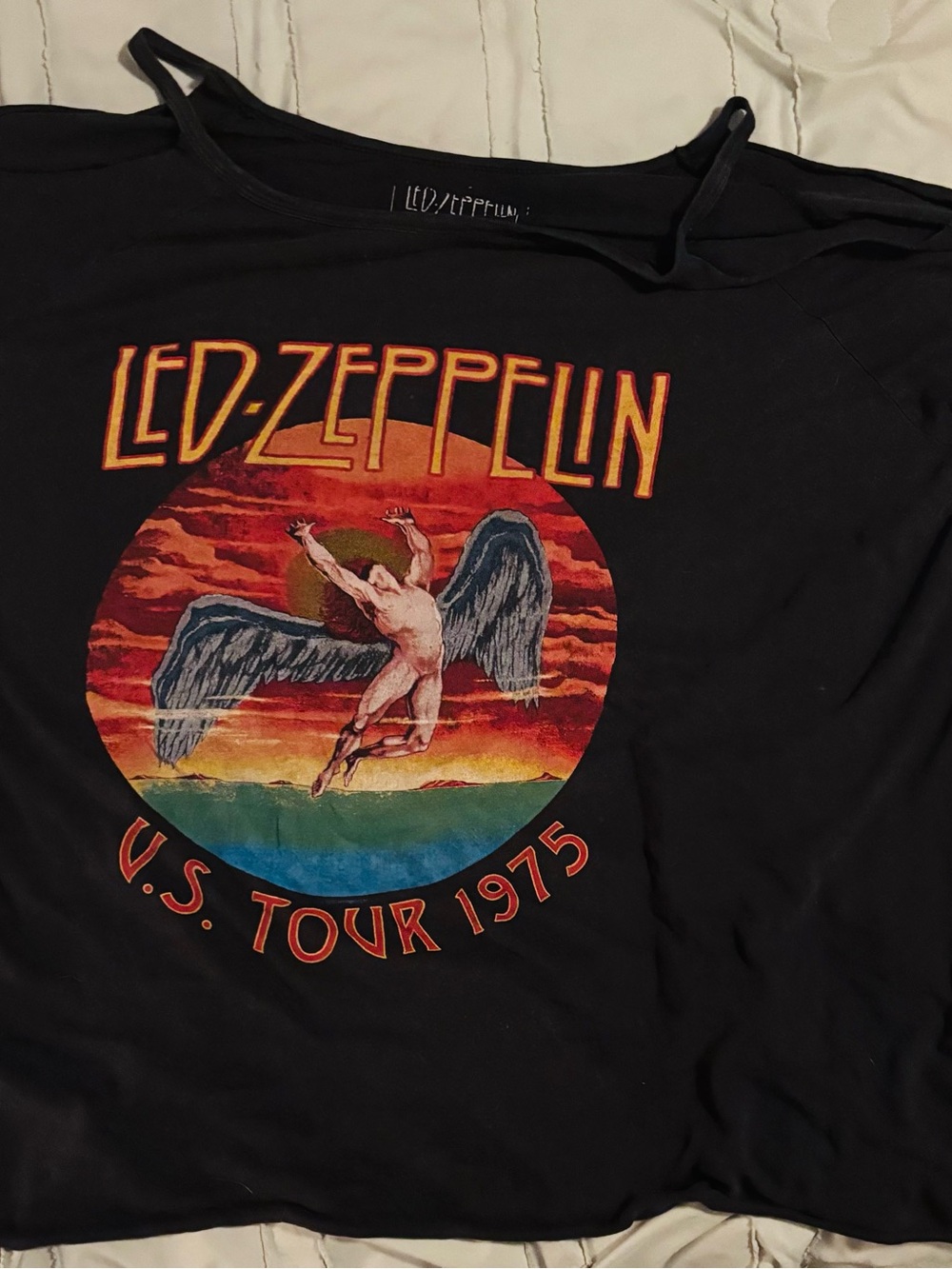 Led Zeppelin Black Short Sleeve Graphic Tee - U.S. Tour 1975